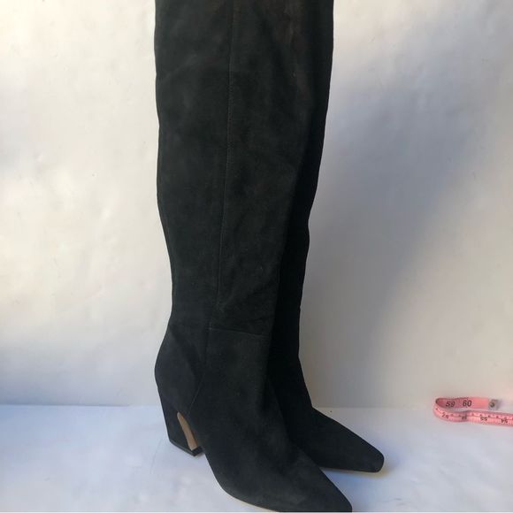 Sam Edelman Shoes - SAM EDELMAN Black Suede Leather Knee-High Boots Pull On Sz 6